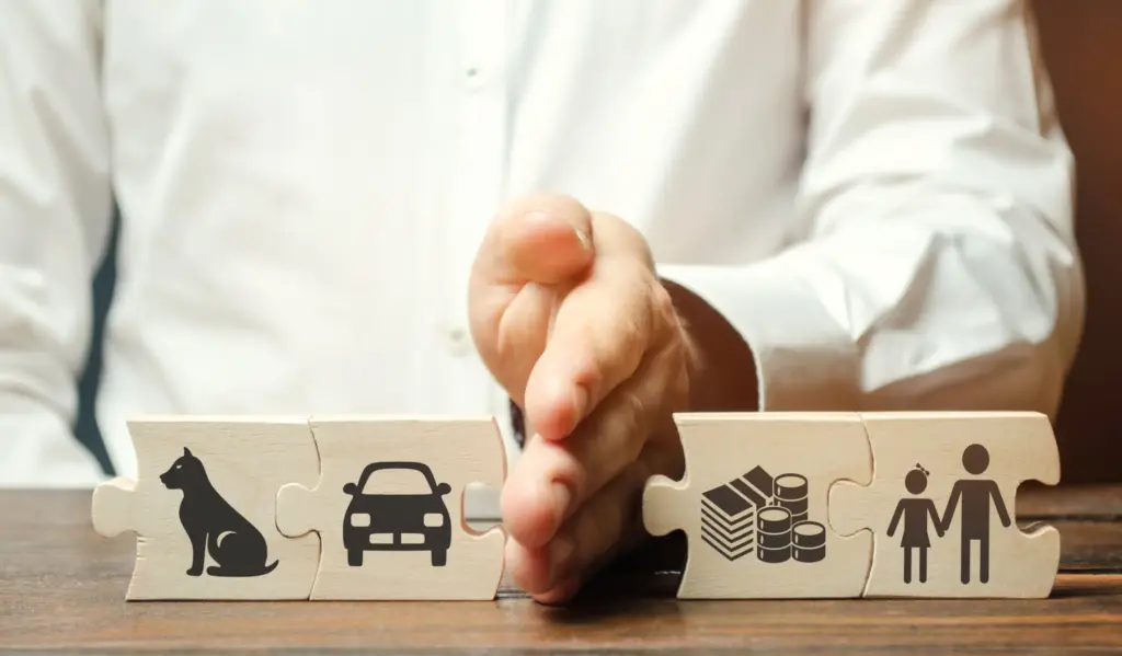 What are the two major factors in the equitable distribution of property?